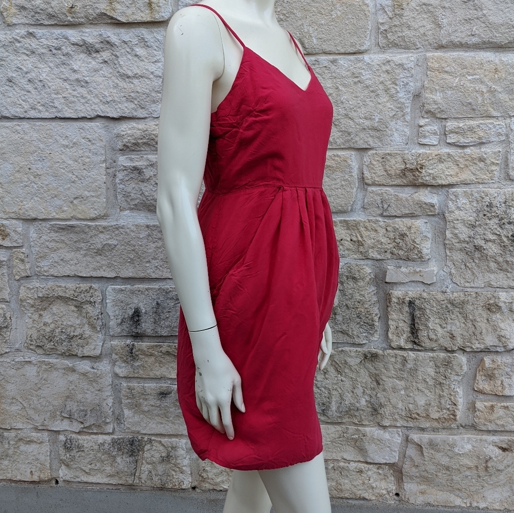 Super Red Dress Cute stylish Spaghetti Strap Vneck - Picture 3 of 11